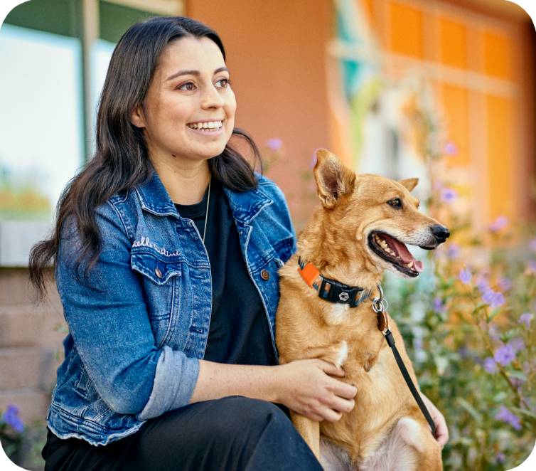 Woman with her dog