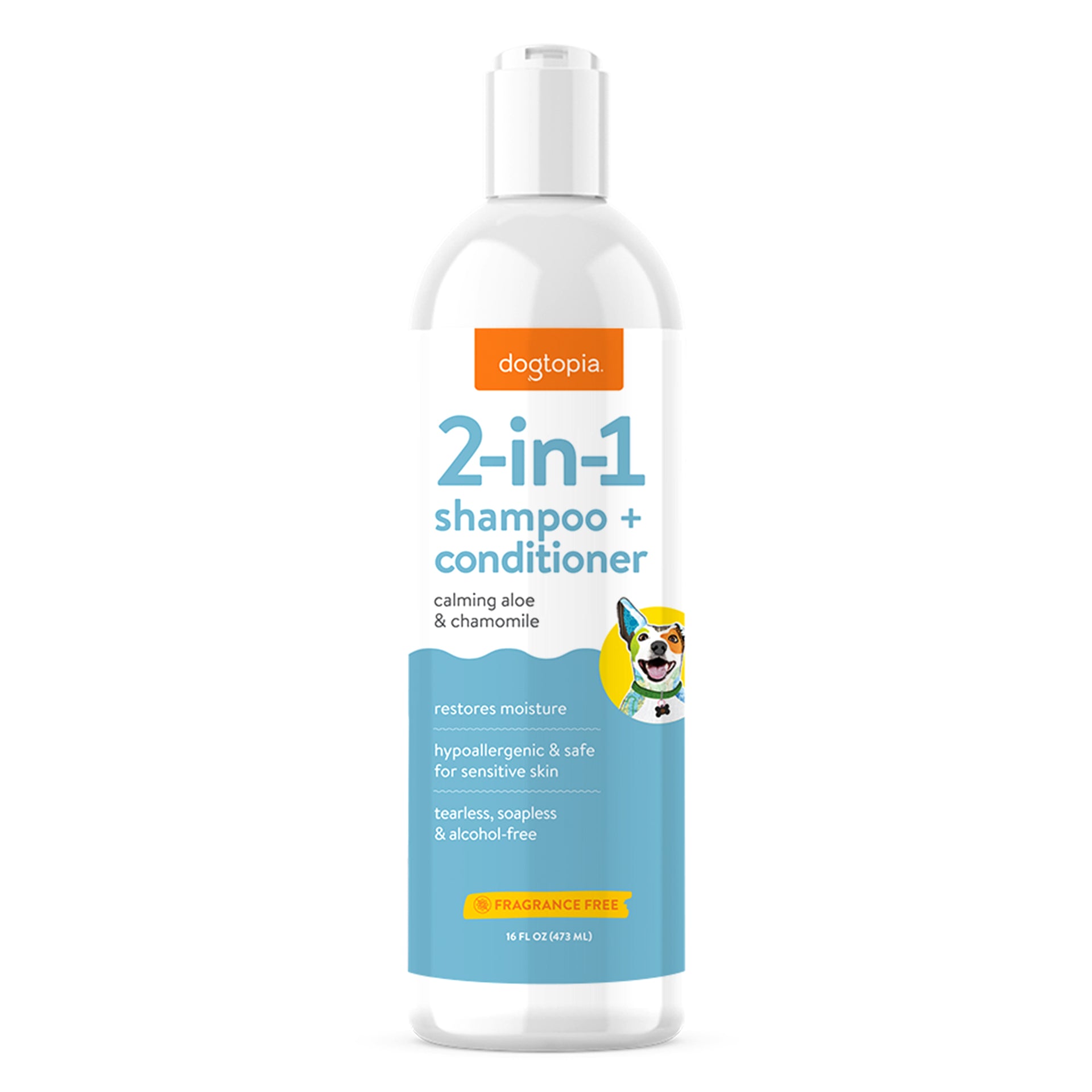 Dogtopia in Shampoo Conditioner Fragrance Free Shampoo/Conditioner for Dogs and Pets, Rich with Soothing Emollie