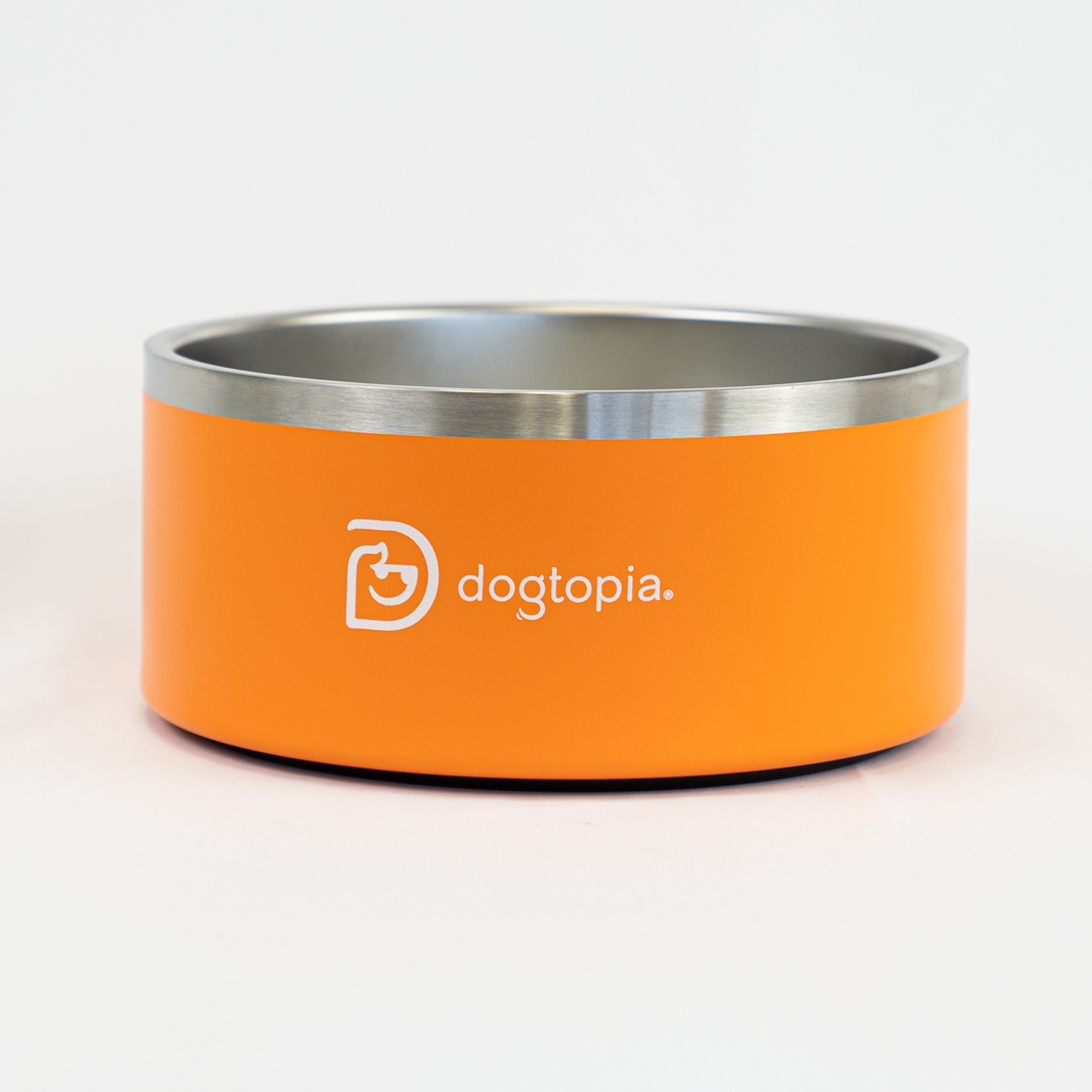 Dog Bowl Orange 64 oz Front Entrance Hydration Station Bowl for Gym Romper rooms Dogtopia Shop