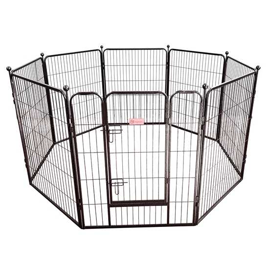 Kennel Weepen, Portable Dog Fence, 8 panels total (39.5"H x 31.5"W per panel)  - EQPWPKRMT8SSB