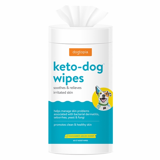 Keto Dog Wipes 5"x6" Cucumber Melon 60ct - SPAWP02CMKC60