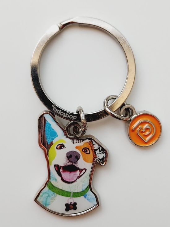 Keychain Scruffy Dog Small w Charm - PROKC01MTSD