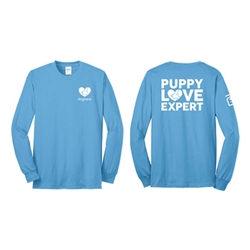 Puppy Love T Shirt Long Sleeve Blue 