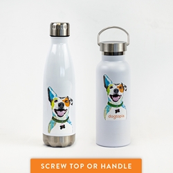 Scruffy Dog Water Bottle choice of two styles 