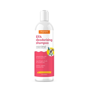 EFA Deodorizing Dog Shampoo for Dry Flaky Skin, Cherry Blossom Scent 12 oz