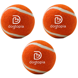 Tennis Ball Orange Dogtopia pack of 3 