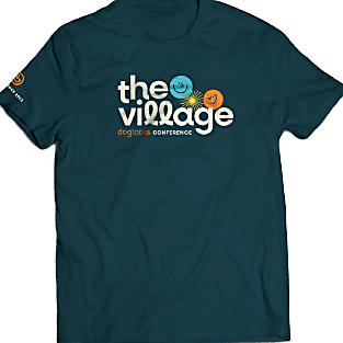 The Village Indigo T shirt LG 